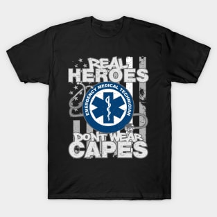 EMT Real Heroes Don't Wear Capes T-Shirt